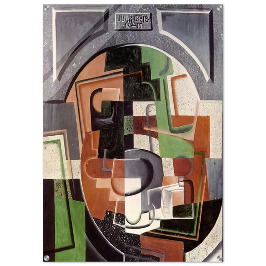 STILL LIFE ON PLAQUE 1917 - Juan Gris Acrylic Print - 70x100 cm / 28x40″ inches