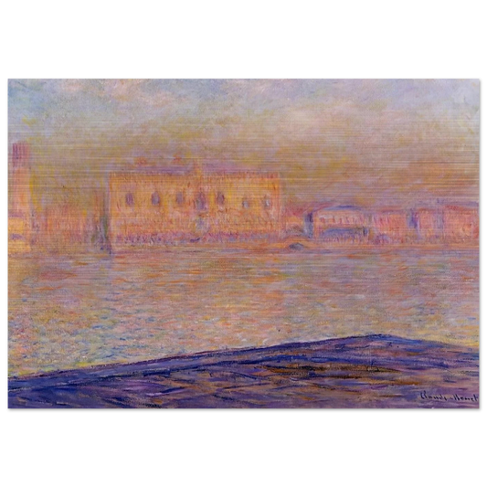 The Doges' Palace Seen from San Giorgio Maggiore - claude monet Brushed Aluminum Print - 70x100 cm / 28x40 inches | claude monet Aluminum Print | claude monet Prints