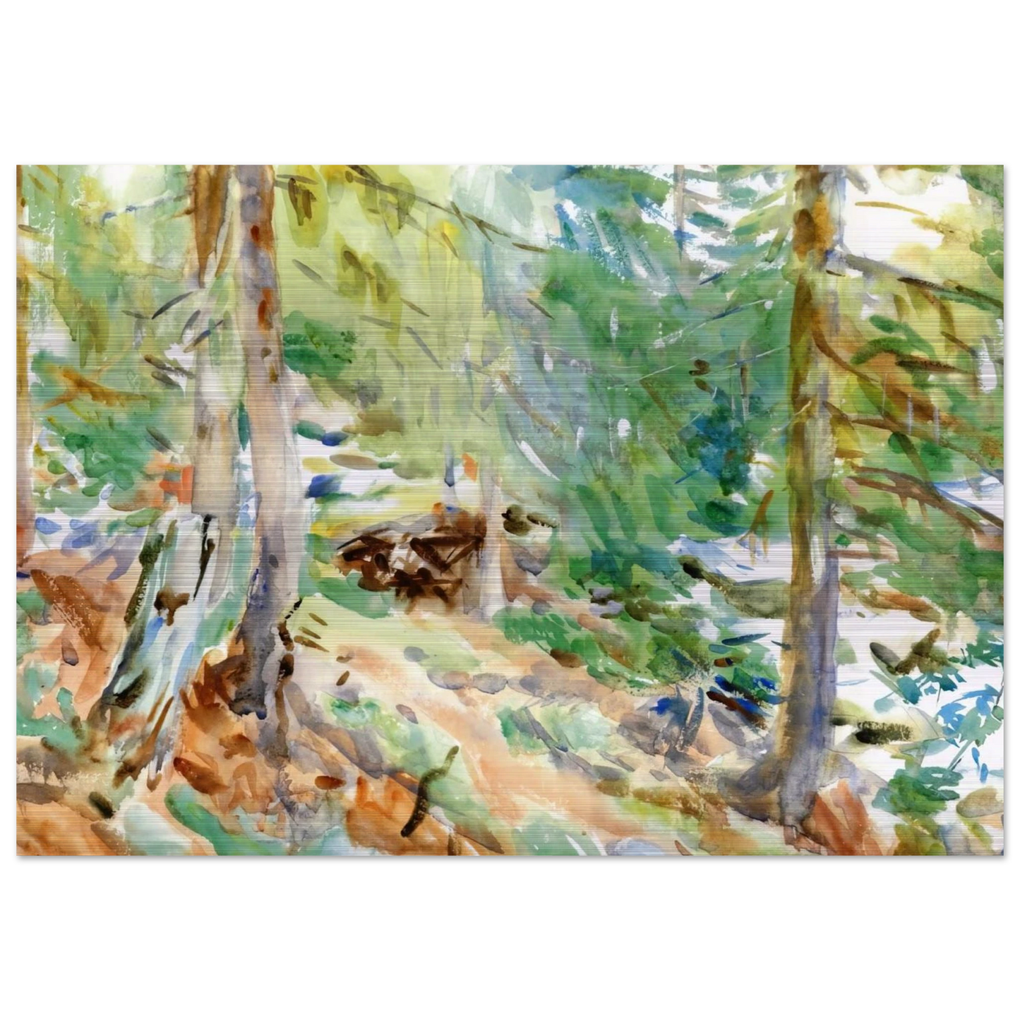 Val D'Aosta, Purtud - John Singer Sargent Brushed Aluminum Print - 70x100 cm / 28x40 inches | John Singer Sargent Aluminum Print | John Singer Sargent Prints