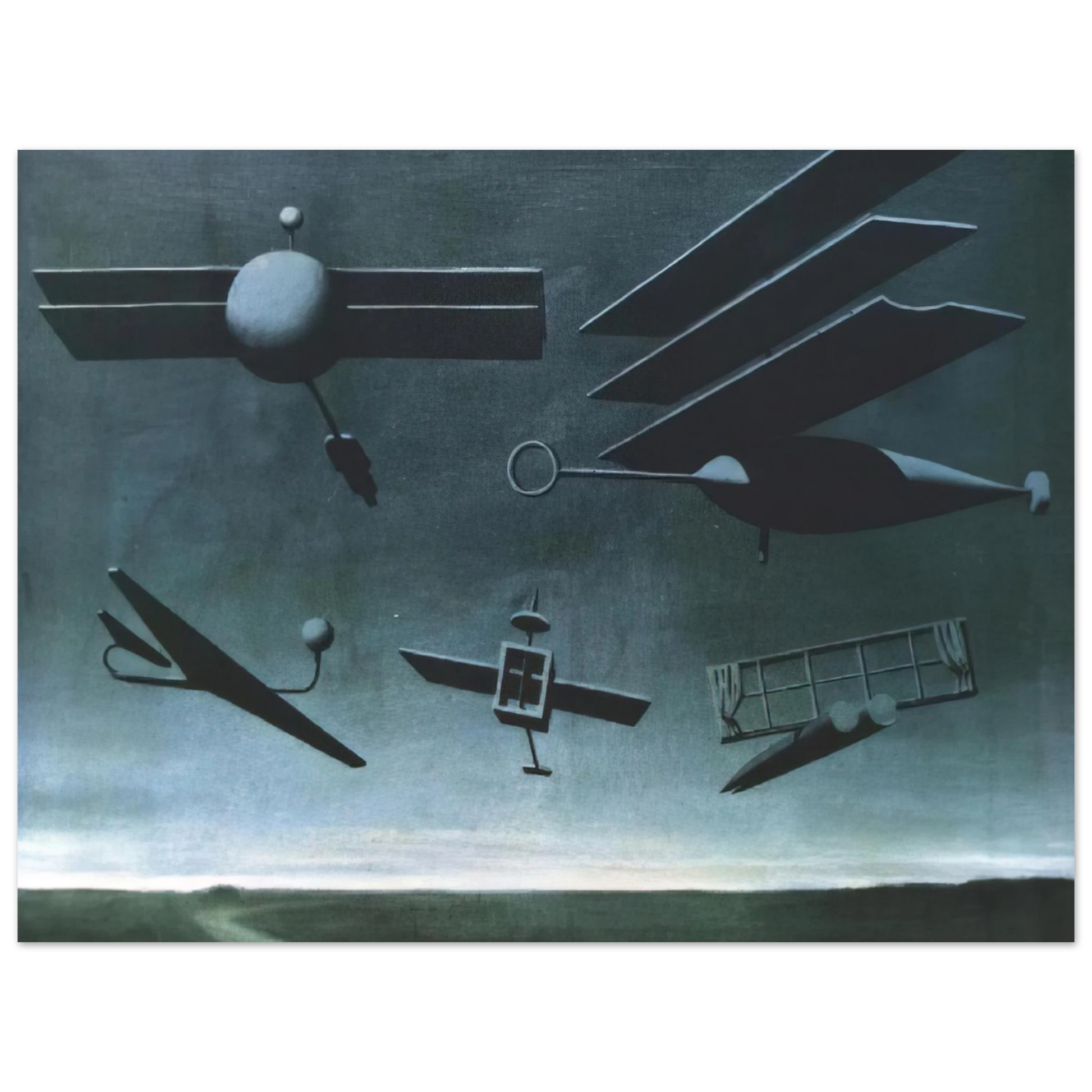 Rene Magritte - BLACK FLAG 1937 Fine Art Poster - Default Title