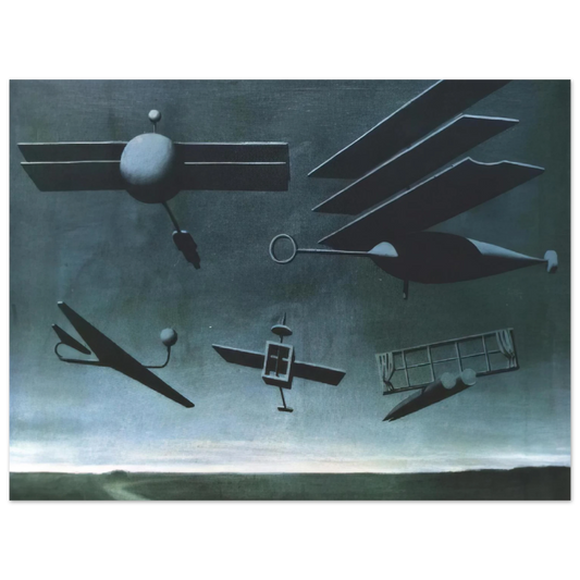 Rene Magritte - BLACK FLAG 1937 Fine Art Poster - Default Title