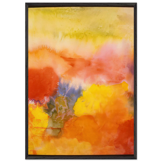 Abundance In The Garden - 1992 - Ronnie Landfield Framed Art Print – Black Wooden Frame - Default Title - -Framed Art Print