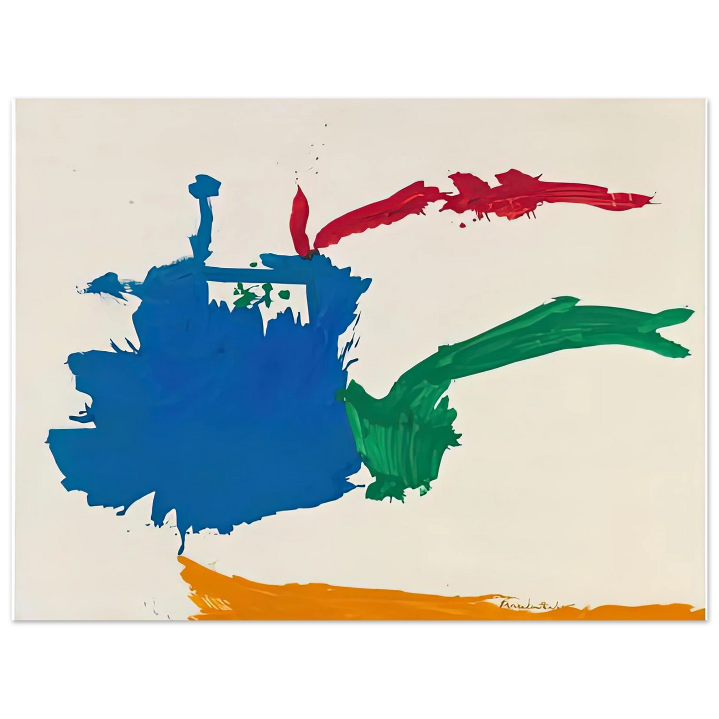 Helen Frankenthaler - Italian Beach, 1960- Wall Art - 21x29.7 cm / 8x12" - Fine Art Poster - -