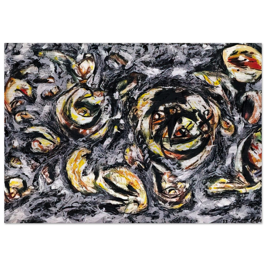 OCEAN GREYNESS 1953 - Jackson Pollock Brushed Aluminum Print - 70x100 cm / 28x40 inches | Jackson Pollock Aluminum Print | Jackson Pollock Prints