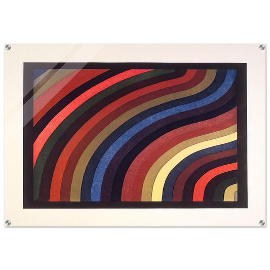 Two Centimeter Wavy Bands in Colors - Sol LeWitt Acrylic Print - 70x100 cm / 28x40″ inches | Sol LeWitt Wall Art | Sol LeWitt Prints
