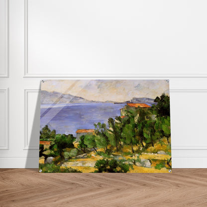 The Bay of L'Estaque from the East - Paul Cézanne Acrylic Print - 70x100 cm / 28x40″ inches | Paul Cézanne Wall Art | Paul Cézanne Prints