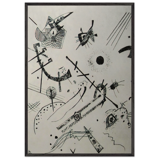 SMALL WORLDS XI 1922 - Wassily Kandinsky 70x100 cm / 28x40 inches Framed Art Print – Black Wooden Frame