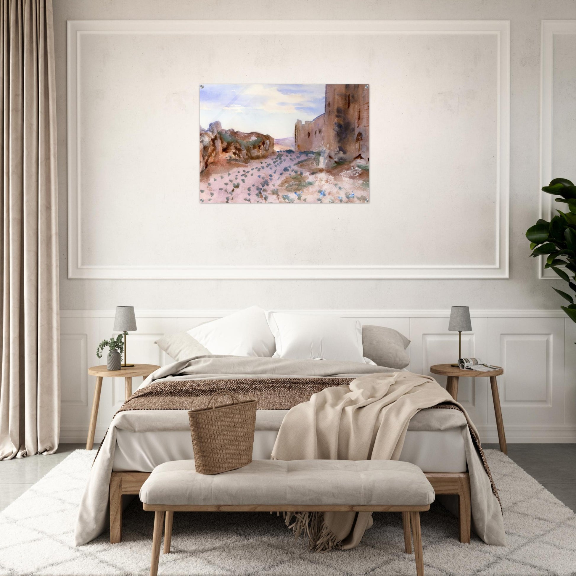 Fortress, Roads and Rocks - John Singer Sargent Acrylic Print - 70x100 cm / 28x40″ inches