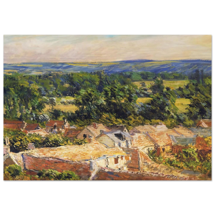View on village of Giverny - claude monet Brushed Aluminum Print - 70x100 cm / 28x40 inches | claude monet Aluminum Print | claude monet Prints
