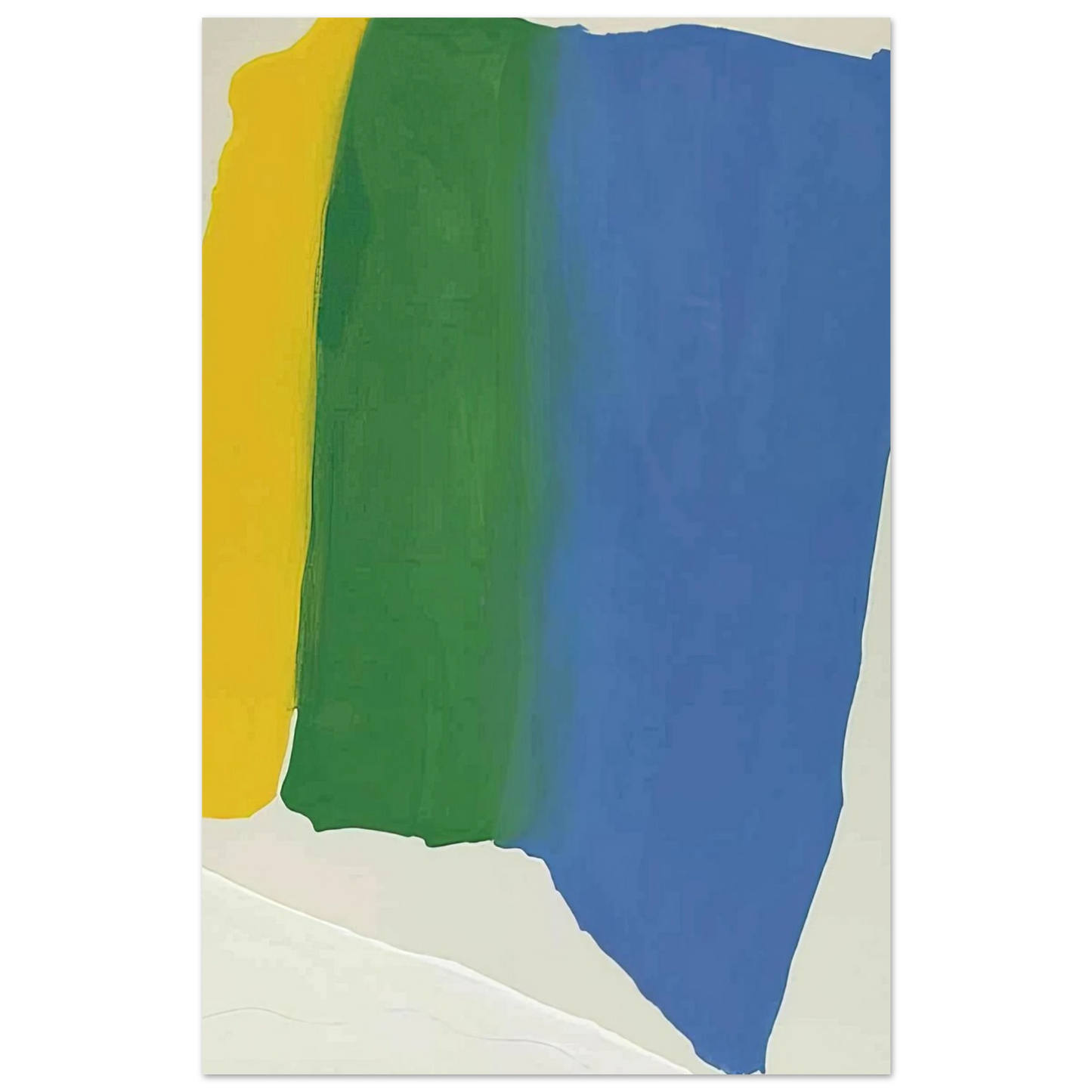 Helen Frankenthaler - Summer Insignia - 1969 Wall art - 21x29.7 cm / 8x12" - Premium Wooden Framed Poster With Fine Art Paper - Wood frame