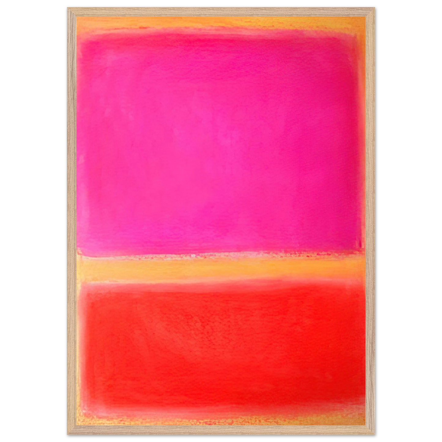 Helen Frankenthaler - Untitled - Color Field Painting Wall art - 28x43  cm / XL (11x17 inches) - Premium Wooden Framed Poster With Fine Art Paper - White frame