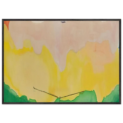 Helen Frankenthaler - Boulevard - 1973 Wall art - 28x43  cm / XL (11x17 Inches) - Premium Wooden Framed Poster With Fine Art Paper - Wood frame