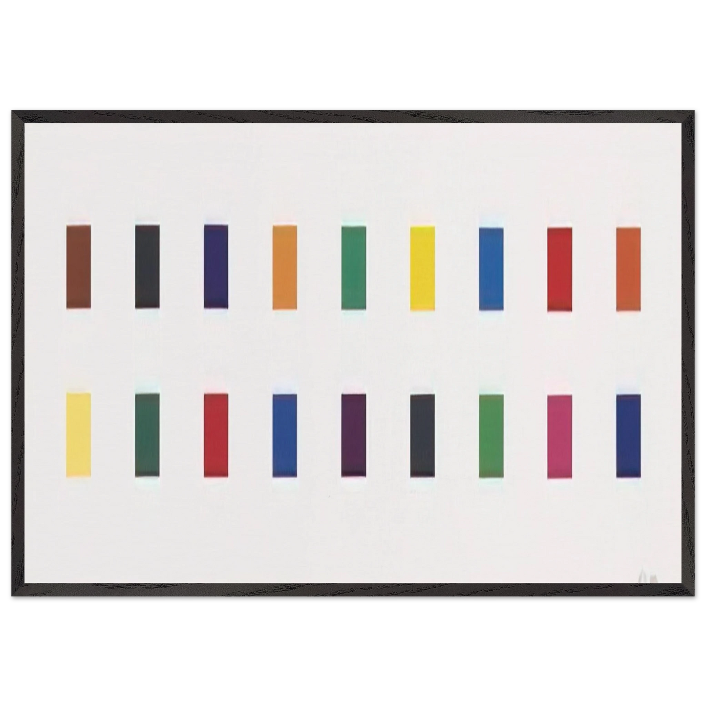 18 Colors  Cincinnati  - Ellsworth Kelly Framed Art Print – Black Wooden Frame - Default Title - -Framed Art Print