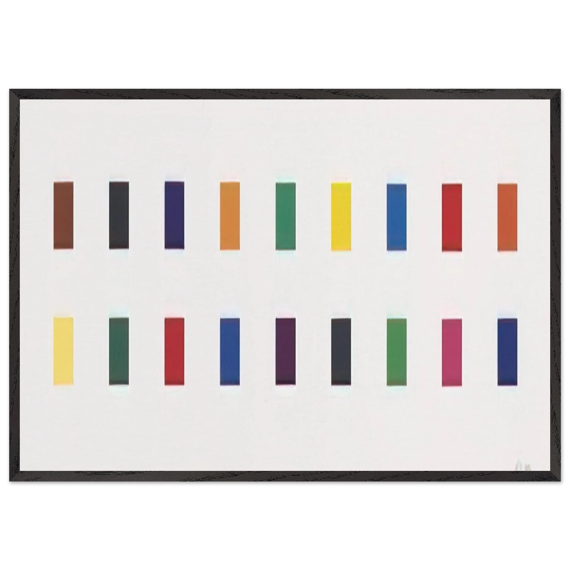 18 Colors  Cincinnati  - Ellsworth Kelly Framed Art Print – Black Wooden Frame - Default Title - -Framed Art Print