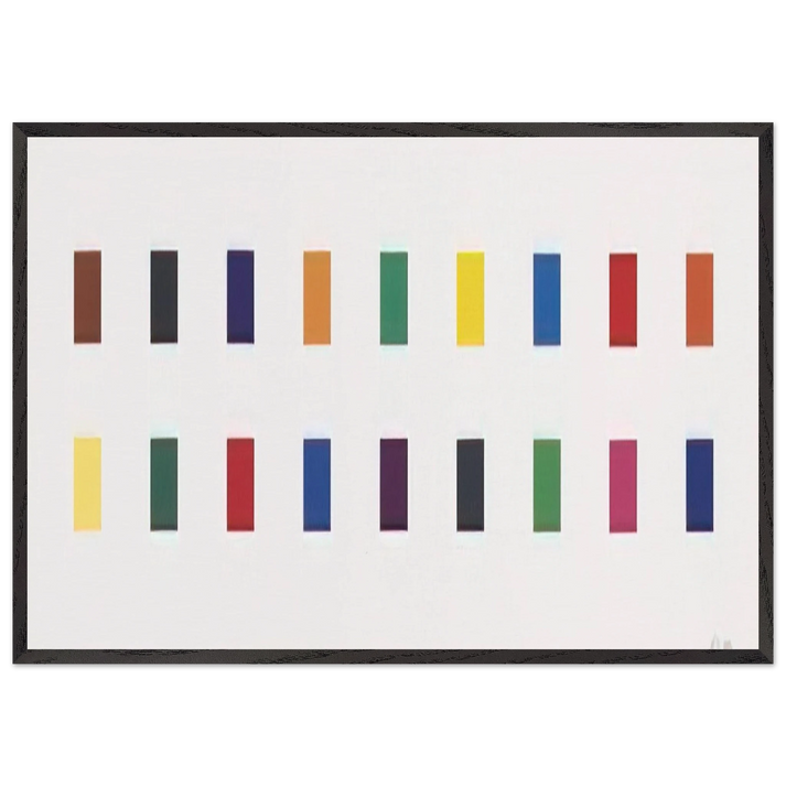 18 Colors  Cincinnati  - Ellsworth Kelly 70x100 cm / 28x40 inches Framed Art Print – Black Wooden Frame