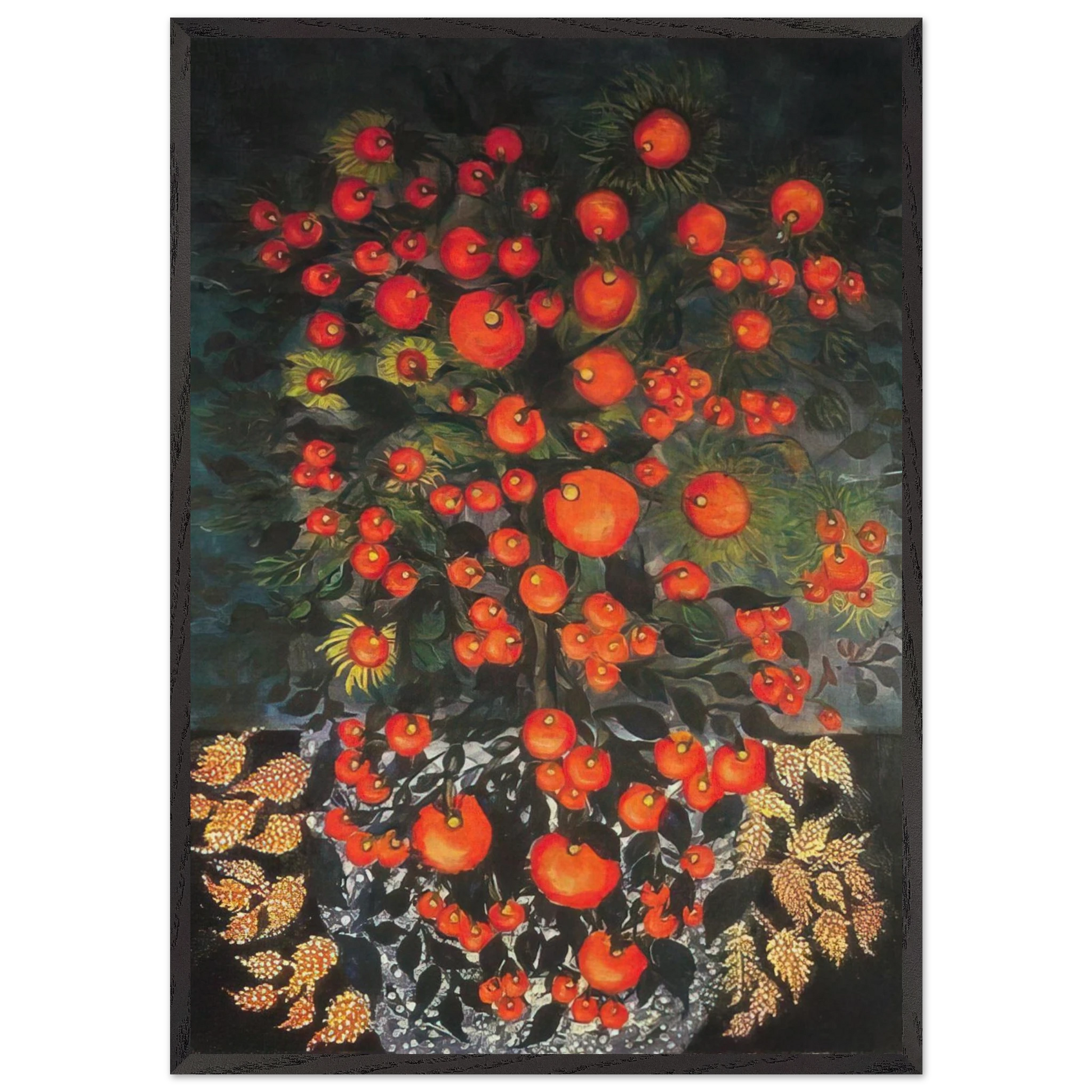 Untitled - Naive Art Primitivism - Seraphine Louis Framed Art Print – Black Wooden Frame - Default Title - -Framed Art Print