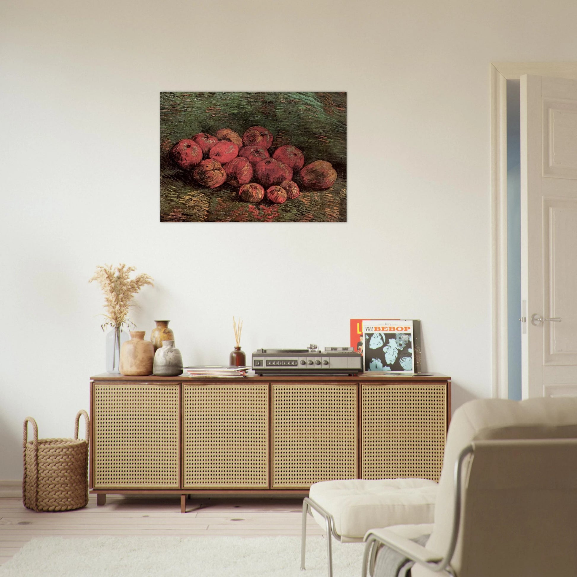 Still Life with Apples - Vincent van Gogh Brushed Aluminum Print - 70x100 cm / 28x40 inches | Vincent van Gogh Aluminum Print | Vincent van Gogh Prints