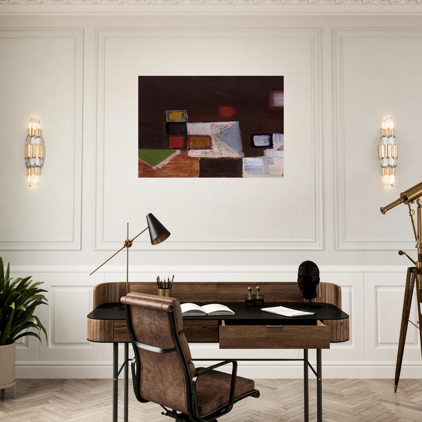 Untitled - 1948 - Victor Pasmore Brushed Aluminum Print - 70x100 cm / 28x40 inches | Victor Pasmore Aluminum Print | Victor Pasmore Prints