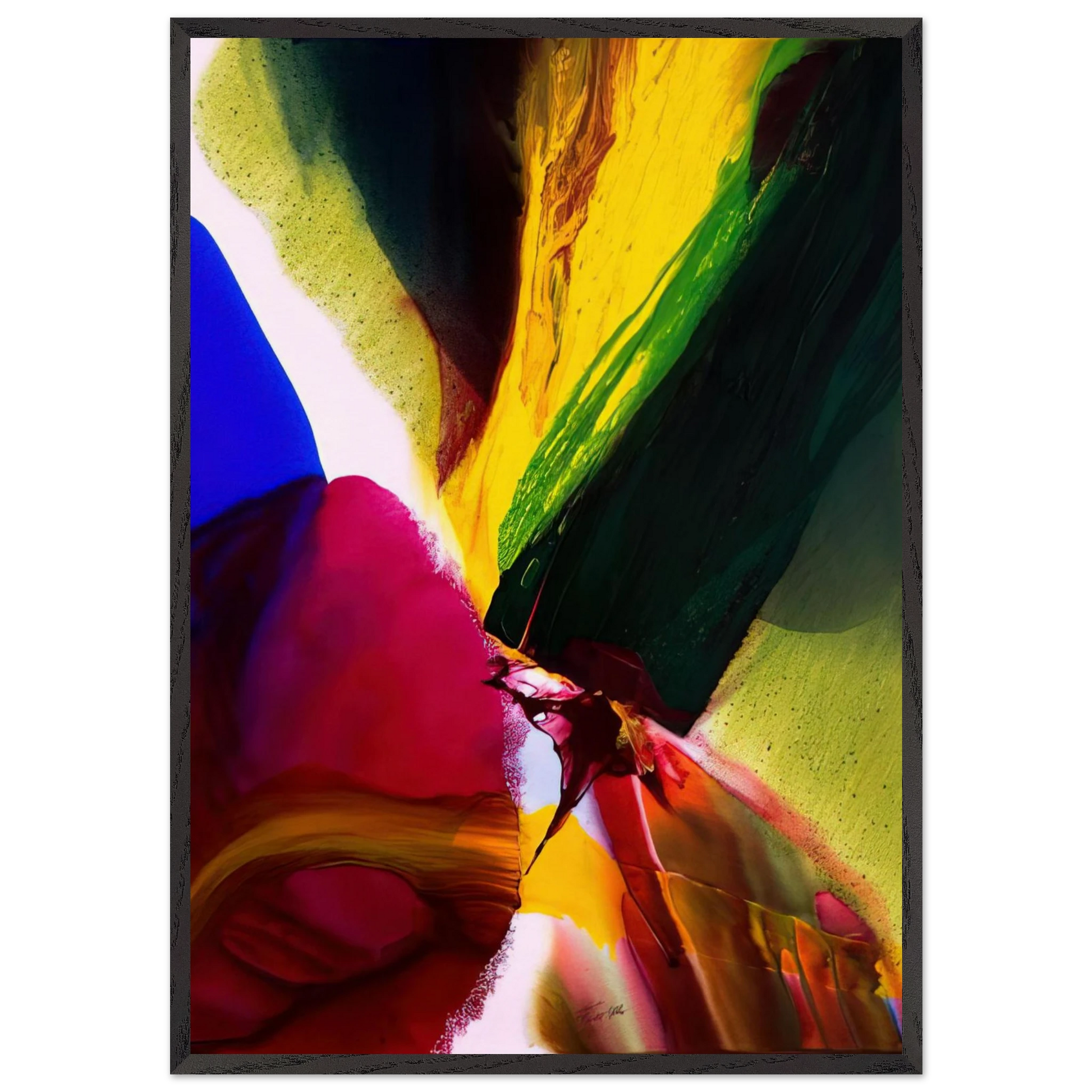 Phenomena Phoenix Equinox - 2006 - Paul Jenkins Framed Art Print – Black Wooden Frame - Default Title - -Framed Art Print