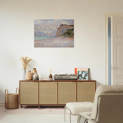 Cliffs near Dieppe - claude monet Brushed Aluminum Print - 70x100 cm / 28x40 inches | claude monet Aluminum Print | claude monet Prints
