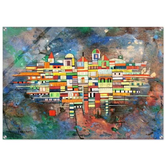 CITY 1954 - Rene Portocarrero Acrylic Print - 70x100 cm / 28x40″ inches