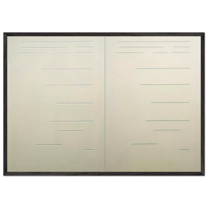 Second Spread - 1966 - Mark Lancaster 70x100 cm / 28x40 inches Framed Art Print – Black Wooden Frame