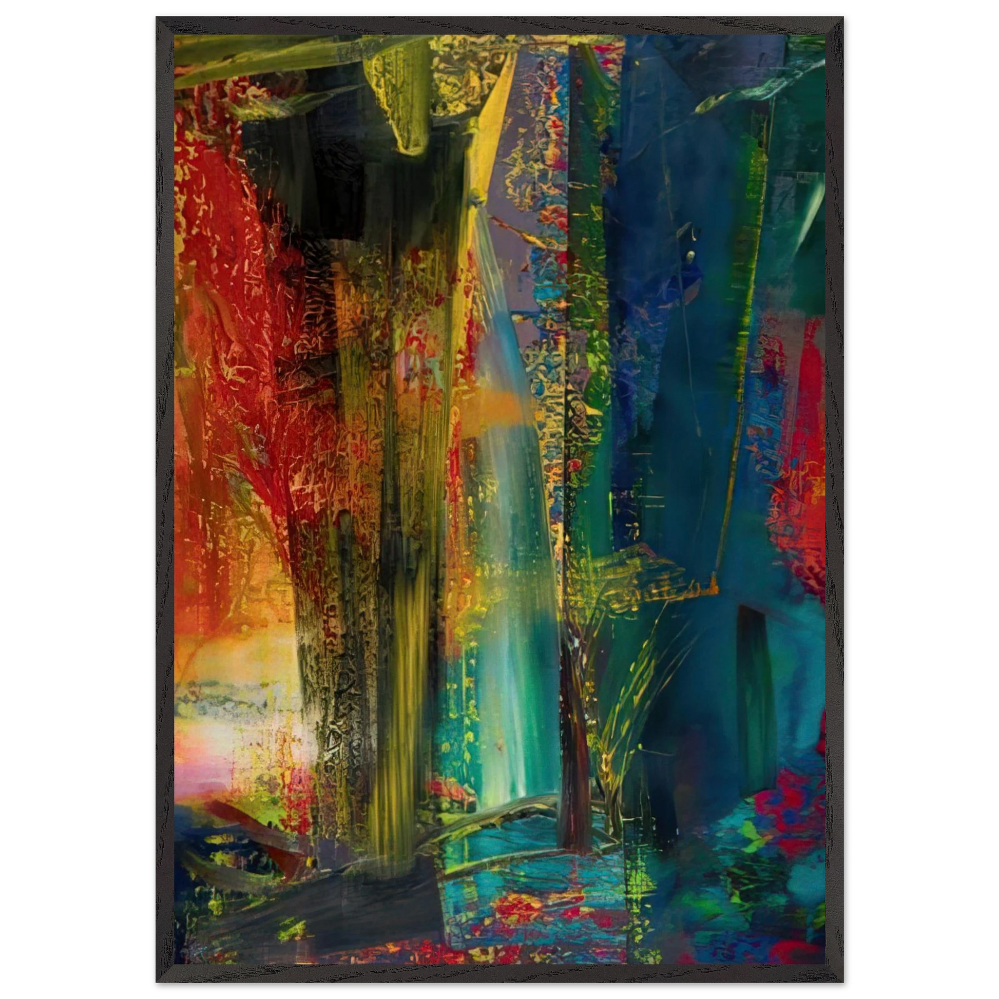 ABSTRACT PAINTING 599 1986 - Gerhard Richter Framed Art Print – Black Wooden Frame - Default Title - -Framed Art Print