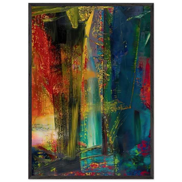 ABSTRACT PAINTING 599 1986 - Gerhard Richter 70x100 cm / 28x40 inches Framed Art Print – Black Wooden Frame