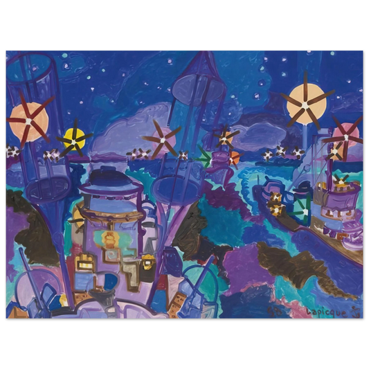 Charles Lapicque - Manœuvres de nuit - 1958 Fine Art Poster - Default Title