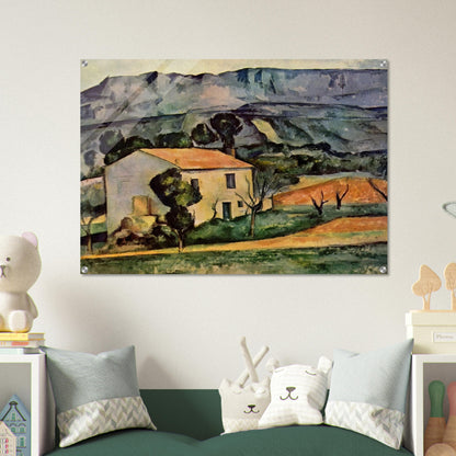 Houses in Provence, near Gardanne - Paul Cézanne Acrylic Print - 70x100 cm / 28x40″ inches
