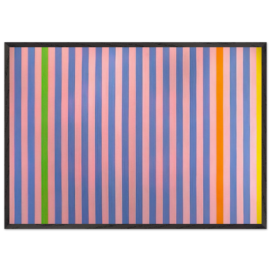 Sweet Score-Skylark - 1960 - Gene Davis Framed Art Print – Black Wooden Frame - Default Title - -Framed Art Print