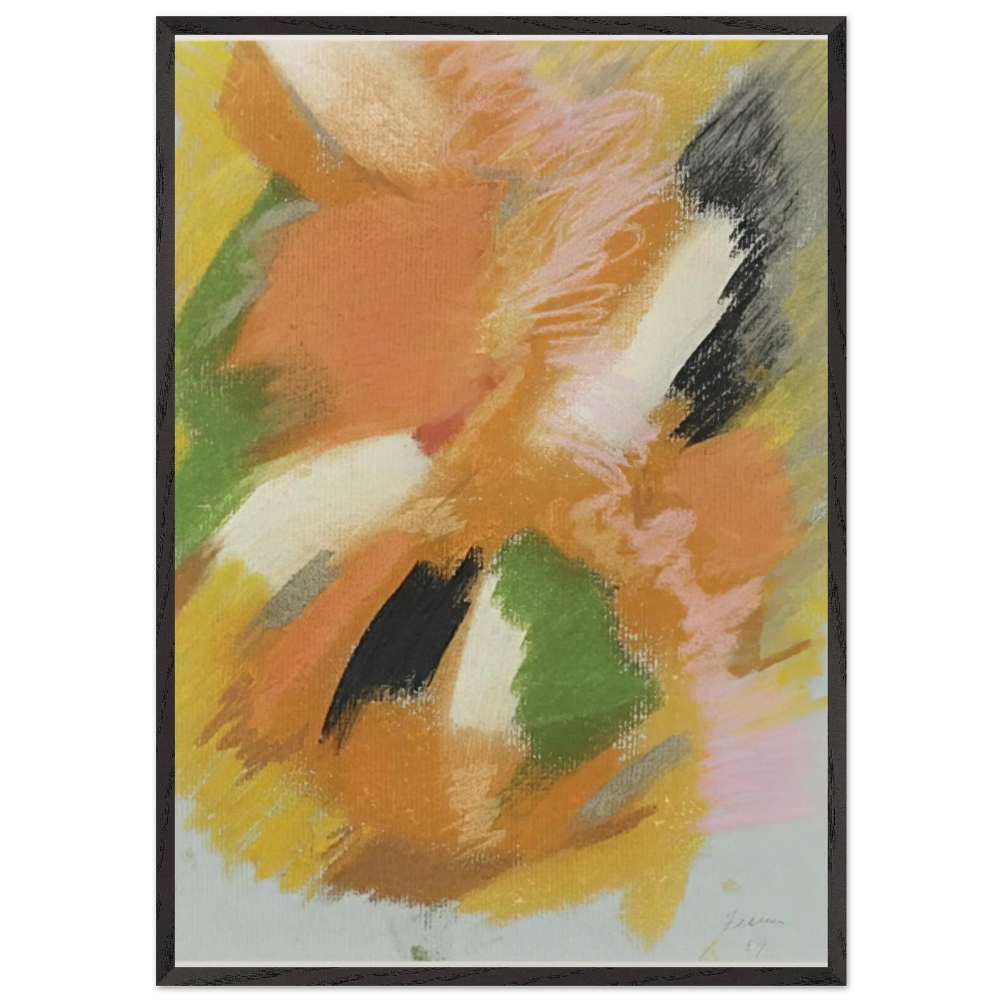 Untitled - 1959 N7 - John Ferren Framed Art Print – Black Wooden Frame - Default Title - -Framed Art Print