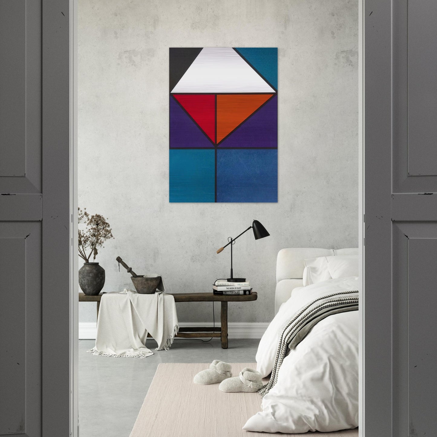 Plakat für Ausstellung Baden-Baden - 1965 - Johannes Itten Brushed Aluminum Print - 70x100 cm / 28x40 inches | Johannes Itten Aluminum Print | Johannes Itten Prints