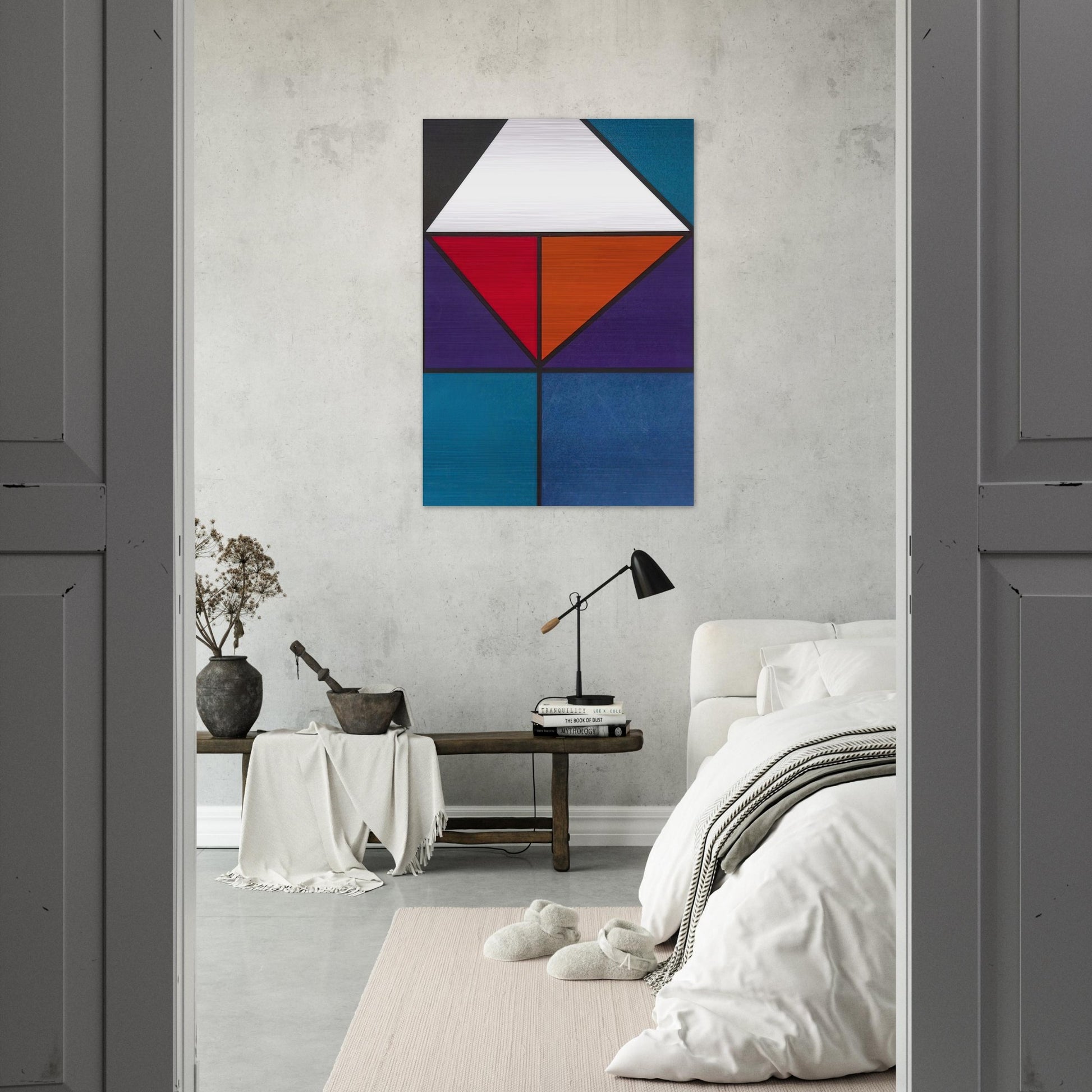 Plakat für Ausstellung Baden-Baden - 1965 - Johannes Itten Brushed Aluminum Print - 70x100 cm / 28x40 inches | Johannes Itten Aluminum Print | Johannes Itten Prints