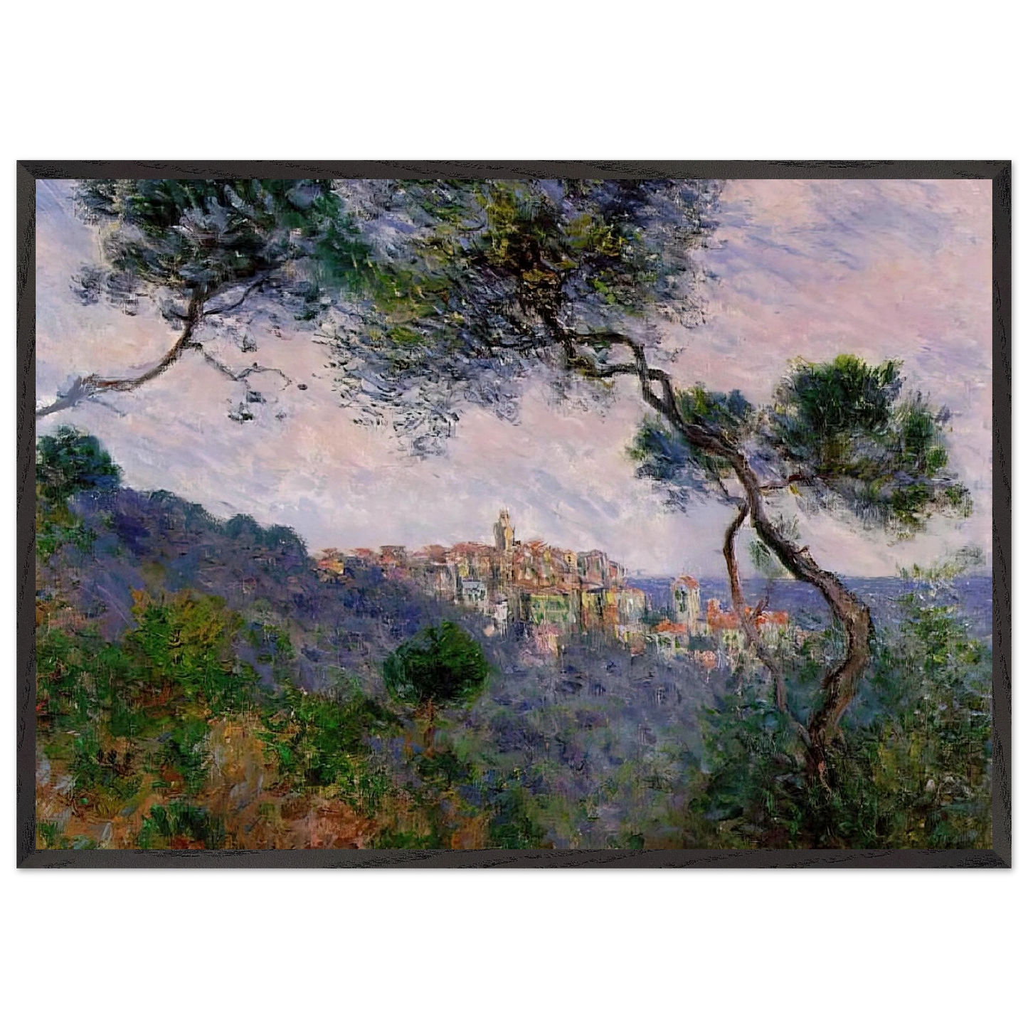 Bordighera Italy - claude monet Framed Art Print – Black Wooden Frame - Default Title - -Framed Art Print