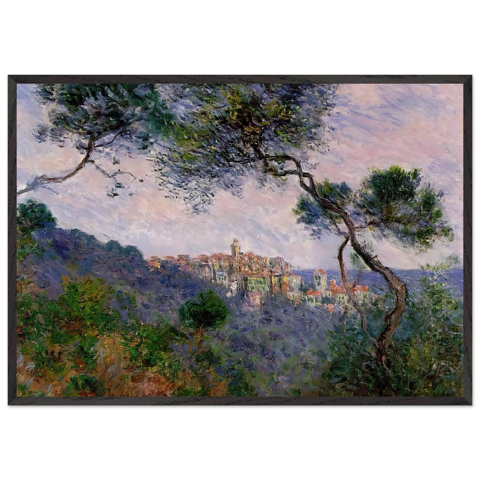 Bordighera Italy - claude monet Framed Art Print – Black Wooden Frame - Default Title - -Framed Art Print