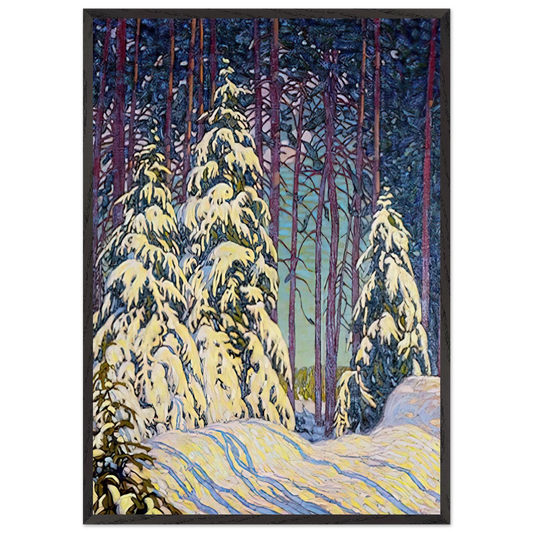 Winter Sunrise - 1913 - Lawren Harris Framed Art Print – Black Wooden Frame - Default Title - -Framed Art Print