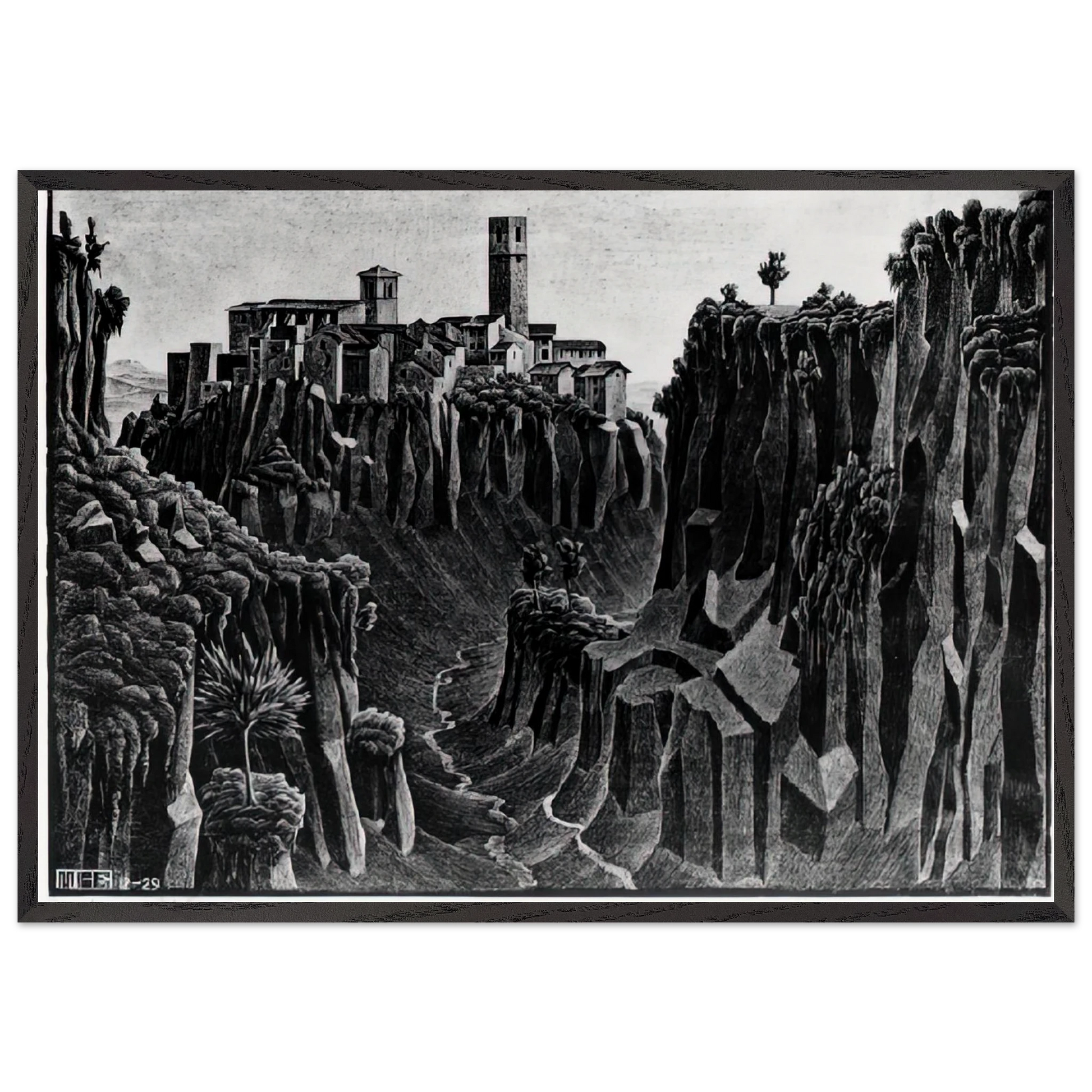 CIMINO BARBARANO - MC Escher Framed Art Print – Black Wooden Frame - Default Title - -Framed Art Print