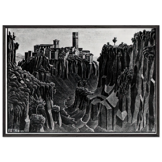 CIMINO BARBARANO - MC Escher Framed Art Print – Black Wooden Frame - Default Title - -Framed Art Print