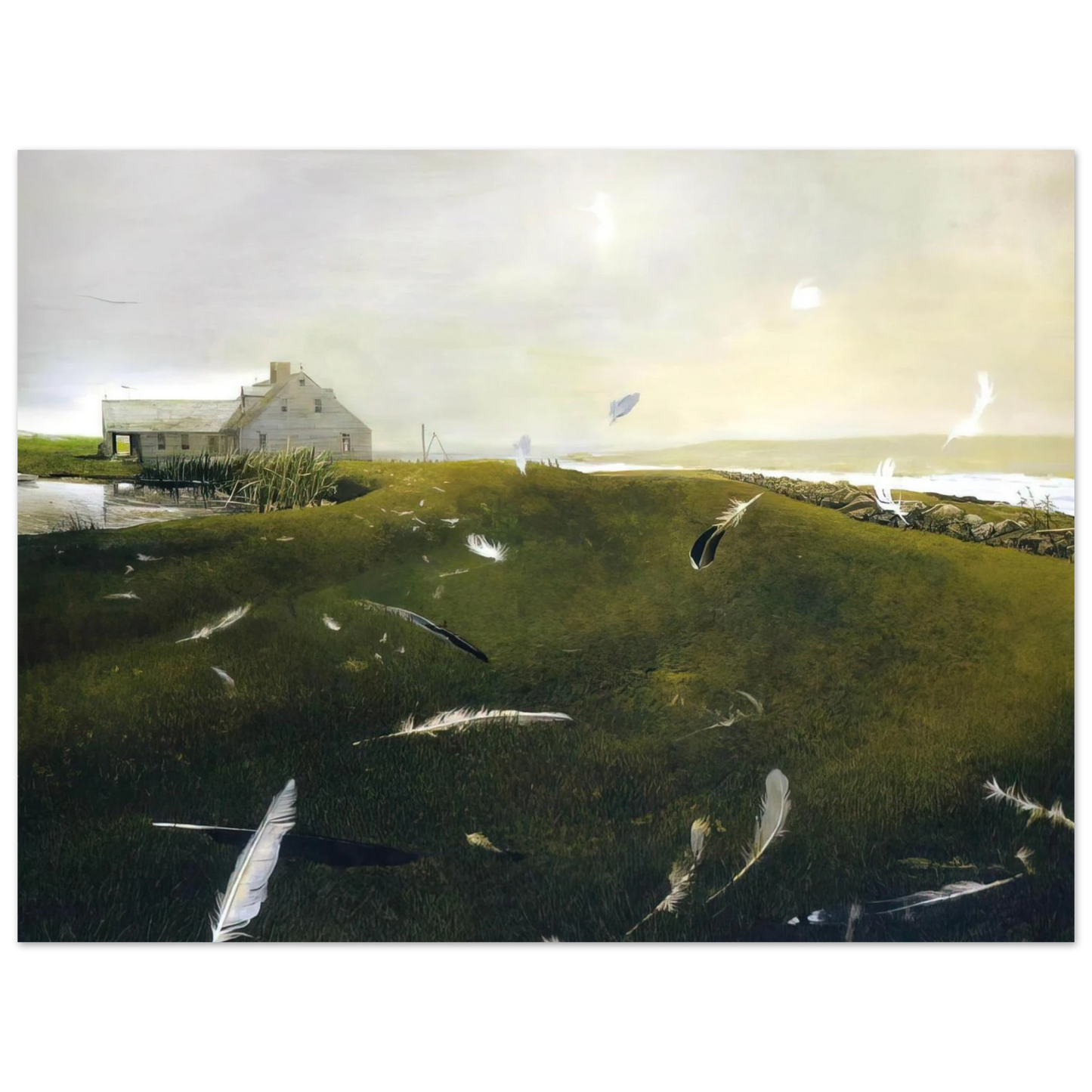 Andrew Wyeth - AIRBORNE Wall Art - 21x29.7 cm / 8x12" - Fine Art Poster - -