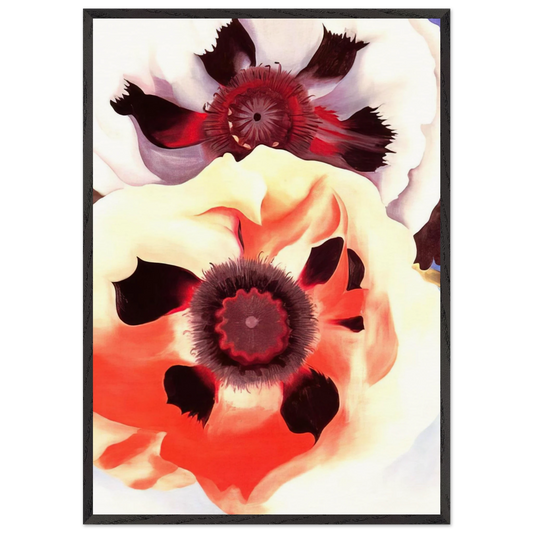 POPPIES N3 - Georgia OKeeffe Framed Art Print – Black Wooden Frame - Default Title - -Framed Art Print