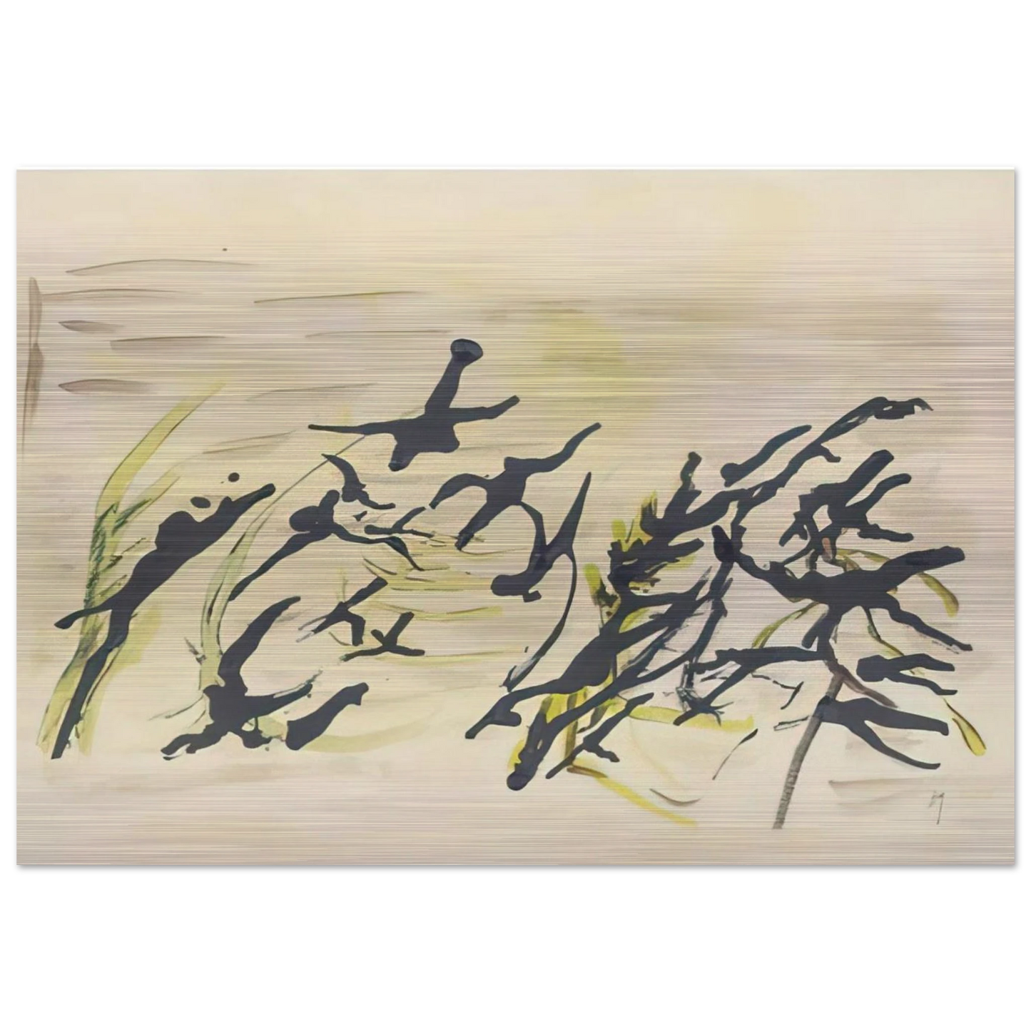 Composition - Surrealism, Tachisme - Henri Michaux Brushed Aluminum Print - 70x100 cm / 28x40 inches | Henri Michaux Aluminum Print | Henri Michaux Prints