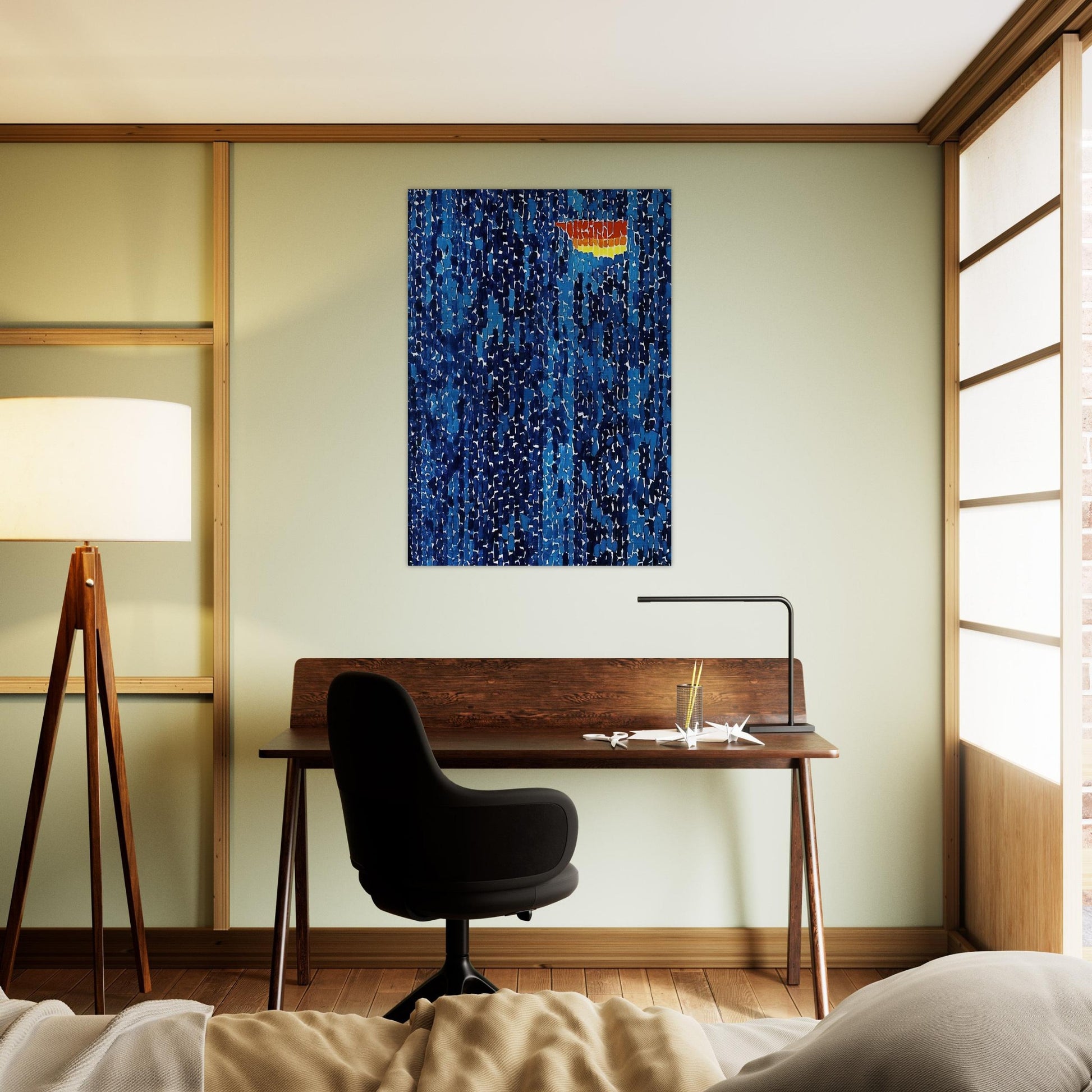 STARRY NIGHT AND THE ASTRONAUTS 1972 - Alma Woodsey Thomas Brushed Aluminum Print - 70x100 cm / 28x40 inches | Alma Woodsey Thomas Aluminum Print | Alma Woodsey Thomas Prints