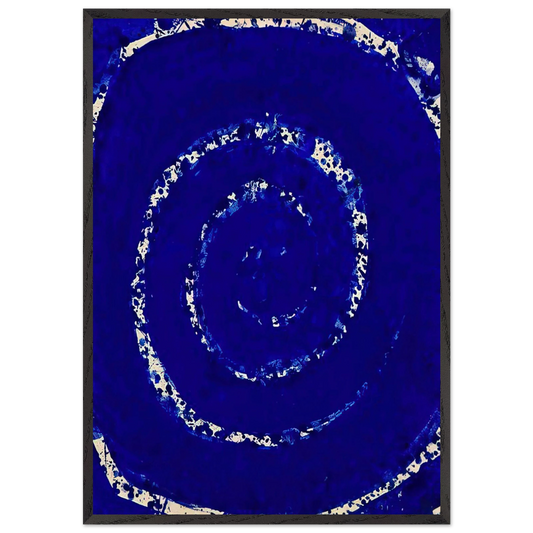 Blue Sky Painting - Sam Francis 70x100 cm / 28x40 inches Framed Art Print – Black Wooden Frame