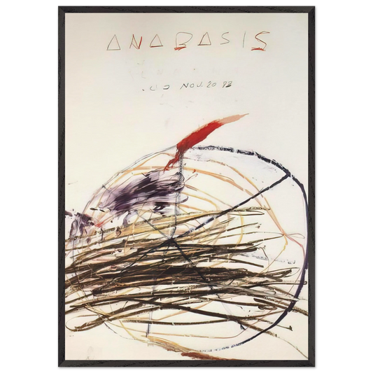 Anabasis  Xenephon  - Cy Twombly Framed Art Print – Black Wooden Frame - Default Title - -Framed Art Print