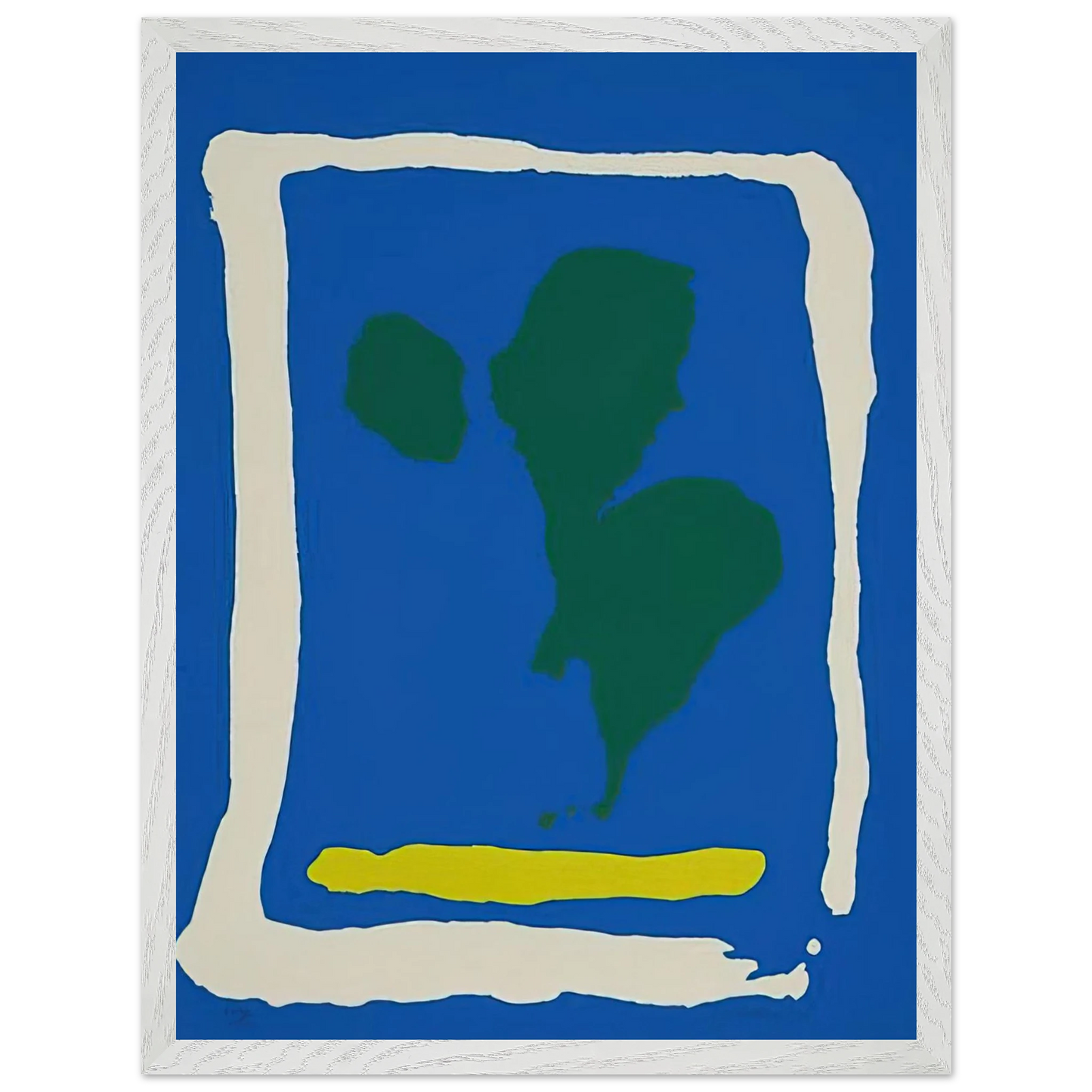 Helen Frankenthaler - Air Frame - 1965 Wall art - A1 (59.4 x 84.1  cm) - Premium Wooden Framed Poster With Fine Art Paper - Wood frame