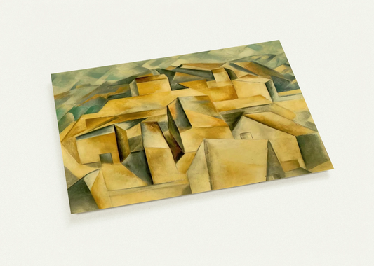 Houses on the hill By Pablo Picasso Pack of 10 Post Cards | Pablo Picasso Post Cards | A6 (10.5 x 14.8 cm) - 4.1 x 5.8 inches