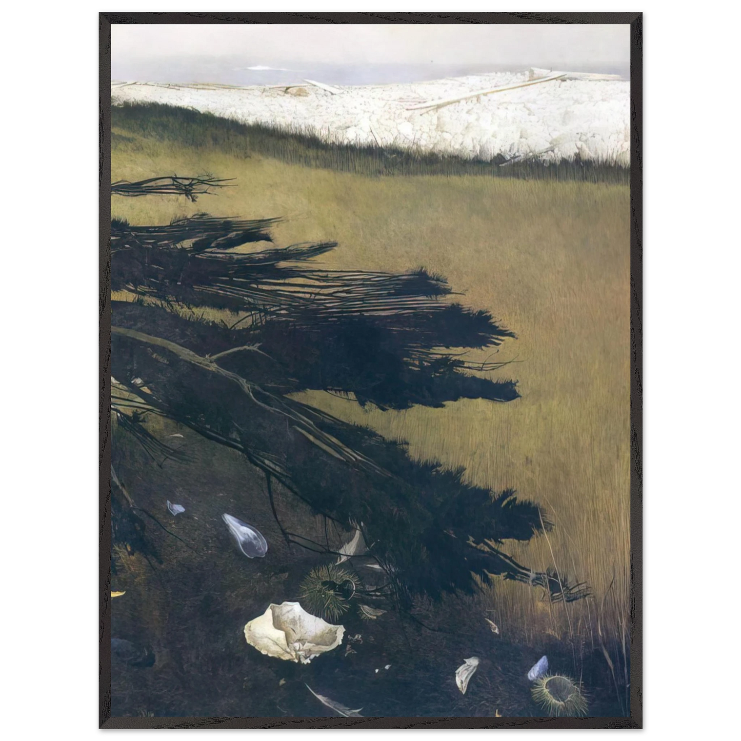 Andrew Wyeth - NOT DETECTED 47 Wall Art - 60x80 cm / 24x32 inches - Premium Wooden Framed Poster With Fine Art Paper - Black frame