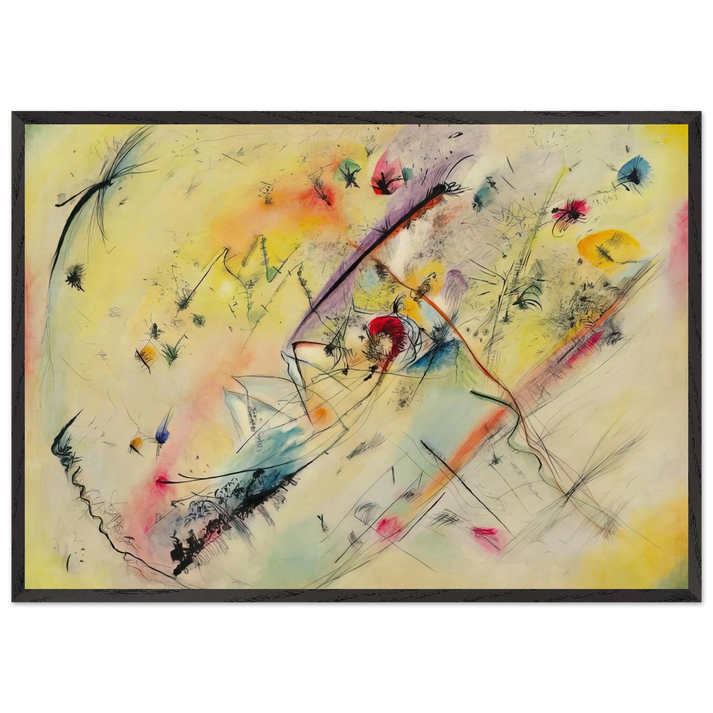 BRIGHT PICTURE 1913 - Wassily Kandinsky 70x100 cm / 28x40 inches Framed Art Print – Black Wooden Frame