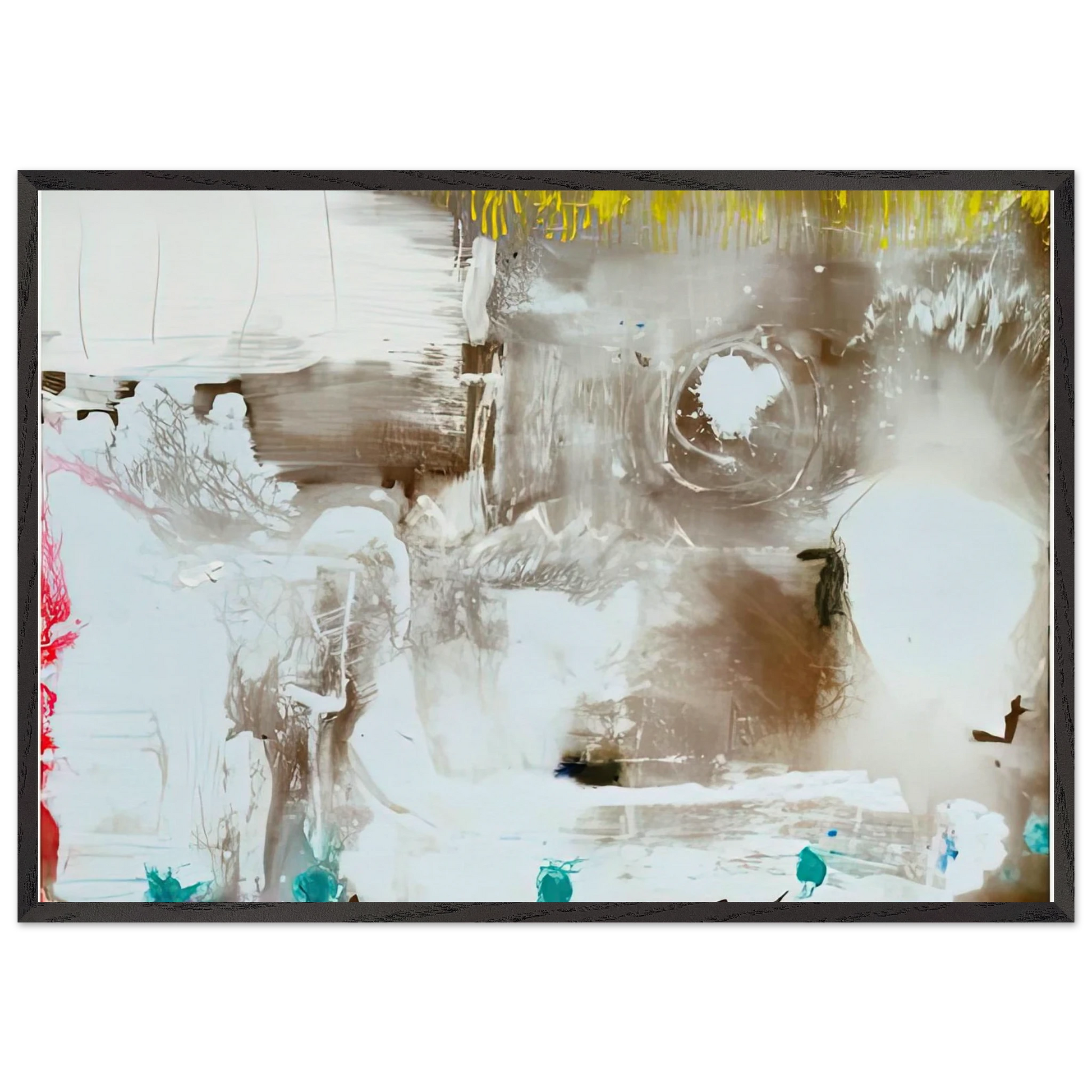 Arctic Thaw 1990- - Helen Frankenthaler Framed Art Print – Black Wooden Frame - Default Title - -Framed Art Print